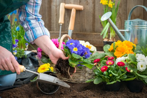 Waste disposal and site clearance during landscaping work